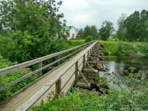 Пешеходный мост через Олонку (Алексеевский мост)